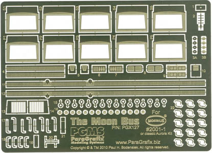 PARAGRAFIX メビウスモデル 1/55スケール 2001年宇宙の旅 ムーンバス用 エッチングパーツ / PGX127