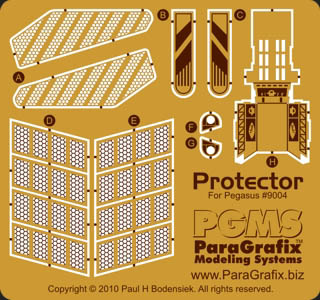 PARAGRAFIX ペガサスホビー プロテクター号用 エッチングパーツ / PGX126