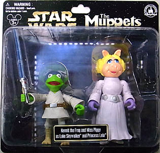 STAR WARS USA ディズニーテーマパーク限定 フィギュア THE MUPPETS 2PACK KERMIT THE FROG AND MISS PIGGY AS LUKE SKYWALKER AND PRINCESS LEIA
