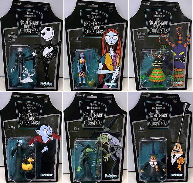 SUPER 7 REACTION FIGURES 3.75インチアクションフィギュア THE NIGHTMARE BEFORE CHRISTMAS WAVE 1 6種セット