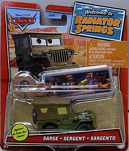 MATTEL CARS 2021 WELCOME TO RADIATOR SPRINGS シングル SARGE WITH KEY CHAIN 台紙傷み特価