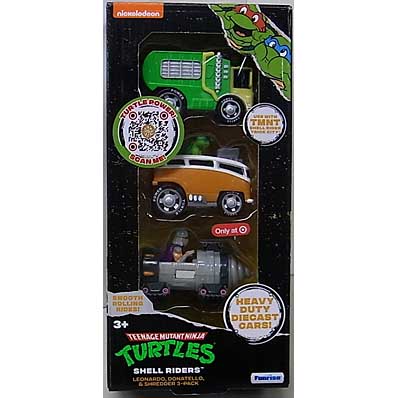 FUNRISE TEENAGE MUTANT NINJA TURTLES SHELL RIDERS 3PACK (LEONARDO, DONATELLO & SHREDDER)