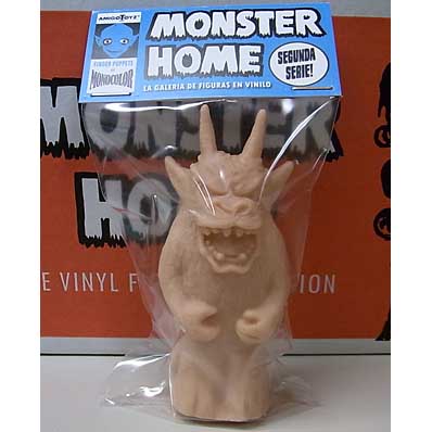 AMIGO TOYZ MONSTER HOME FINGER PUPPETS SIZE MONOCOLOR VINYL FIGURE SERIES 2 DEMONIO DE FUEGO [FLESH]