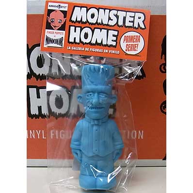 AMIGO TOYZ MONSTER HOME FINGER PUPPETS SIZE MONOCOLOR VINYL FIGURE SERIES 1 FRANKENSTEIN MAYORDOMO [BLUE]