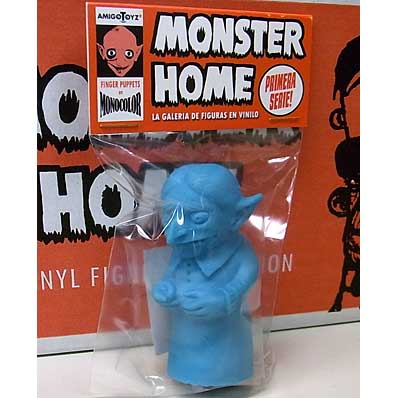 AMIGO TOYZ MONSTER HOME FINGER PUPPETS SIZE MONOCOLOR VINYL FIGURE SERIES 1 NOSFERATINA [BLUE]