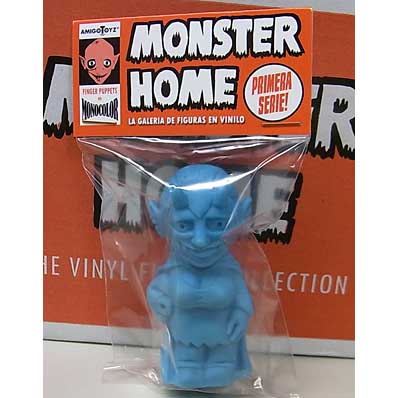 AMIGO TOYZ MONSTER HOME FINGER PUPPETS SIZE MONOCOLOR VINYL FIGURE SERIES 1 DEMONIETA FAUSTINA [BLUE]