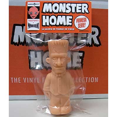 AMIGO TOYZ MONSTER HOME FINGER PUPPETS SIZE MONOCOLOR VINYL FIGURE SERIES 1 FRANKENSTEIN MAYORDOMO [FLESH]