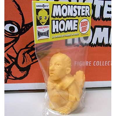 AMIGO TOYZ MONSTER HOME FINGER PUPPETS SIZE MONOCOLOR VINYL FIGURE SERIES 3 FREAKS CHICKEN [YELLOW]