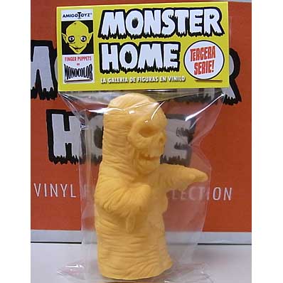 AMIGO TOYZ MONSTER HOME FINGER PUPPETS SIZE MONOCOLOR VINYL FIGURE SERIES 3 MOMIA RESUCITADA [YELLOW]