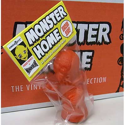 AMIGO TOYZ MONSTER HOME FINGER PUPPETS SIZE MONOCOLOR VINYL FIGURE SERIES 3 MONSTRUO MIL CARAS [RED]