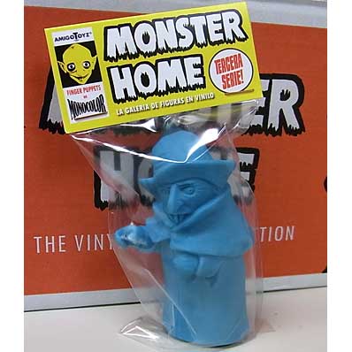 AMIGO TOYZ MONSTER HOME FINGER PUPPETS SIZE MONOCOLOR VINYL FIGURE SERIES 3 NOSFERATU COCHERO [BLUE]