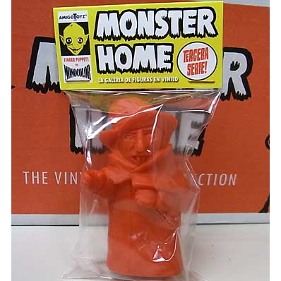 AMIGO TOYZ MONSTER HOME FINGER PUPPETS SIZE MONOCOLOR VINYL FIGURE SERIES 3 NOSFERATU COCHERO [RED]