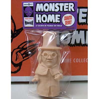 AMIGO TOYZ MONSTER HOME FINGER PUPPETS SIZE MONOCOLOR VINYL FIGURE SERIES 4 DOCTOR CALIGARI [FLESH]