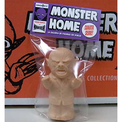 AMIGO TOYZ MONSTER HOME FINGER PUPPETS SIZE MONOCOLOR VINYL FIGURE SERIES 4 HOMBRE LOBO DEL CASTILLO [FLESH]