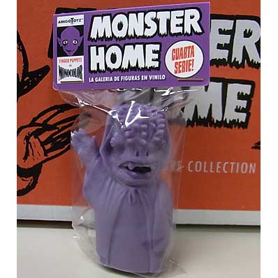 AMIGO TOYZ MONSTER HOME FINGER PUPPETS SIZE MONOCOLOR VINYL FIGURE SERIES 4 LORELEY [PURPLE]