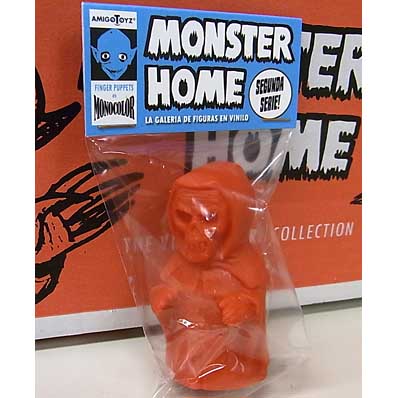 AMIGO TOYZ MONSTER HOME FINGER PUPPETS SIZE MONOCOLOR VINYL FIGURE SERIES 2 MONJE TEMPLARIO [RED]