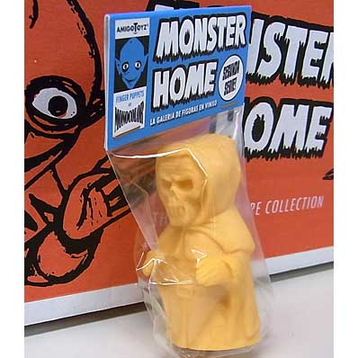 AMIGO TOYZ MONSTER HOME FINGER PUPPETS SIZE MONOCOLOR VINYL FIGURE SERIES 2 MONJE TEMPLARIO [YELLOW]