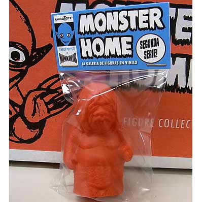 AMIGO TOYZ MONSTER HOME FINGER PUPPETS SIZE MONOCOLOR VINYL FIGURE SERIES 2 MORLOCK AL ACECHO [RED]