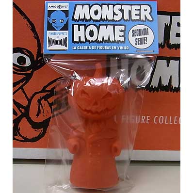 AMIGO TOYZ MONSTER HOME FINGER PUPPETS SIZE MONOCOLOR VINYL FIGURE SERIES 2 MR. HALLOWEEN [RED]