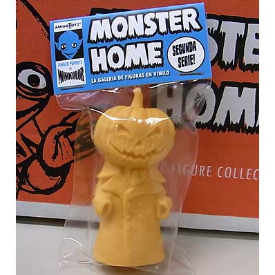 AMIGO TOYZ MONSTER HOME FINGER PUPPETS SIZE MONOCOLOR VINYL FIGURE SERIES 2 MR. HALLOWEEN [YELLOW]