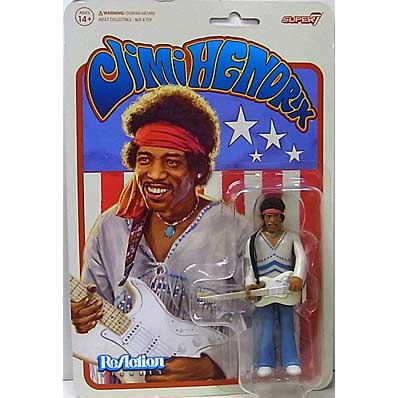 台紙傷み特価 SUPER 7 REACTION FIGURES 3.75インチアクションフィギュア JIMI HENDRIX (FESTIVAL)