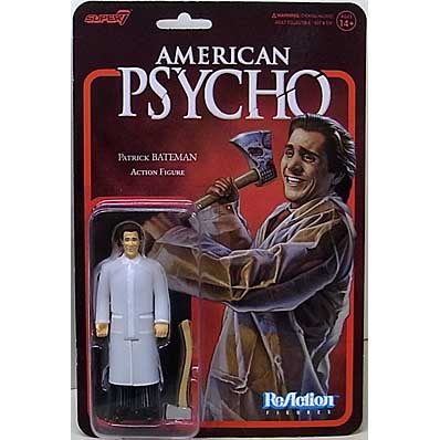 SUPER 7 REACTION FIGURES 3.75インチアクションフィギュア AMERICAN PSYCHO WAVE 1 PATRICK BATEMAN (RAINCOAT)