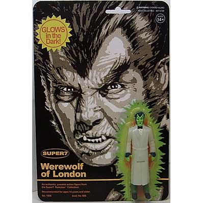 SUPER 7 REACTION FIGURES 3.75インチアクションフィギュア WEREWOLF OF LONDON WAVE 2 (MONSTER GLOW)