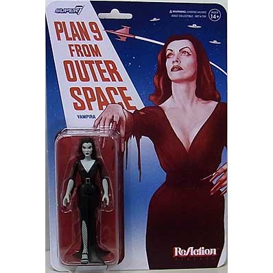 SUPER 7 REACTION FIGURES 3.75インチアクションフィギュア VAMPIRA WAVE 1 PLAN 9 GRAYSCALE