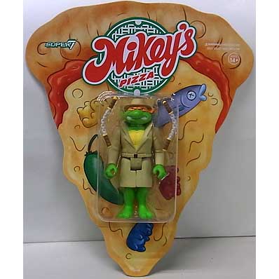 SUPER 7 REACTION FIGURES 3.75インチアクションフィギュア TEENAGE MUTANT NINJA TURTLES WAVE 10 WEIRD PIZZA TO GO UNDERCOVER MICHELANGELO