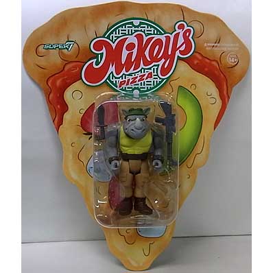 SUPER 7 REACTION FIGURES 3.75インチアクションフィギュア TEENAGE MUTANT NINJA TURTLES WAVE 10 WEIRD PIZZA TO GO ROCKSTEADY