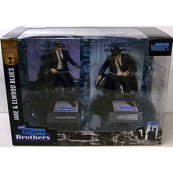 パッケージ傷み特価 McFARLANE TOYS MOVIE MANIACS THE BLUES BROTHERS JAKE & ELWOOD BLUES POSED FIGURE GOLD LABEL 2PACK [国内版]