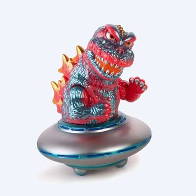 パッケージ傷み特価 MONDO GODZILLA UFO SOFT VINYL FIGURE SUNSET BURST Ver.