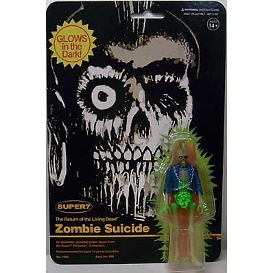 SUPER 7 REACTION FIGURES 3.75インチアクションフィギュア THE RETURN OF THE LIVING DEAD WAVE 5 ZOMBIE SUICIDE (MONSTER GLOW)