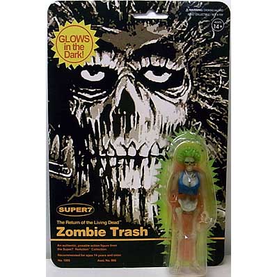 SUPER 7 REACTION FIGURES 3.75インチアクションフィギュア THE RETURN OF THE LIVING DEAD WAVE 5 ZOMBIE TRASH (MONSTER GLOW)