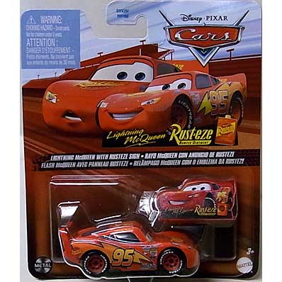 MATTEL CARS 2024 シングル LIGHTNING McQUEEN WITH RUSTEZE SIGN