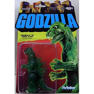 SUPER 7 REACTION FIGURES 3.75インチアクションフィギュア TOHO WAVE 7 GODZILLA '54 (SEMI-CLEAR GREEN VERSION)